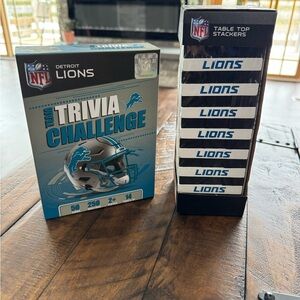 Detroit Lions Trivia Challenge Game and Table Stacker Game- NEW!